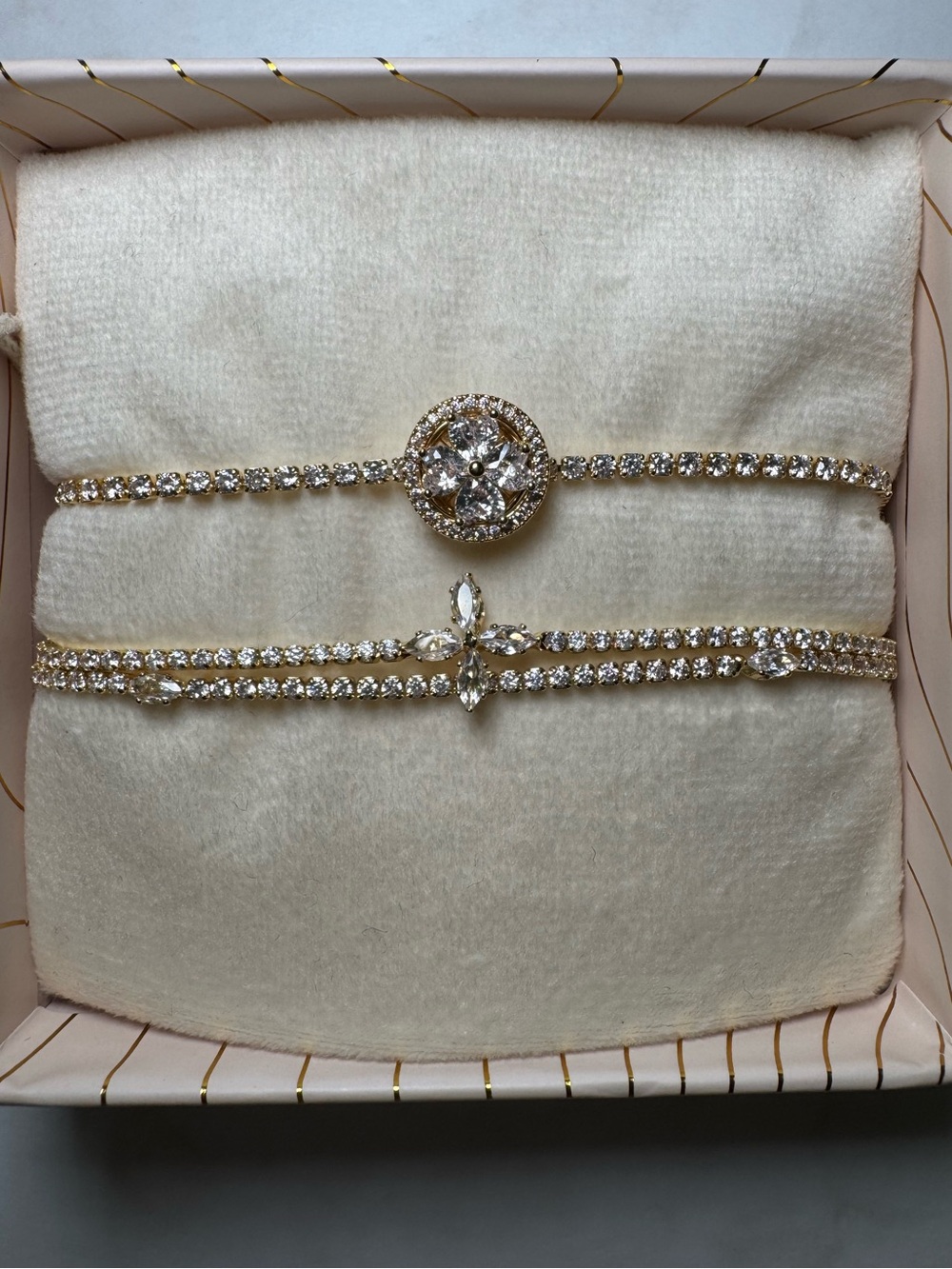 Spinner Clover Adjustable Bracelet Set